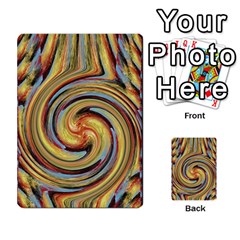 Gold Blue And Red Swirl Pattern Multi-purpose Cards (rectangle)  by digitaldivadesigns