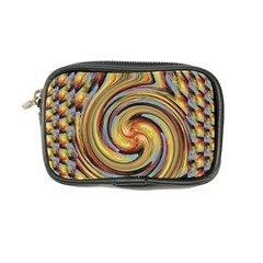 Gold Blue And Red Swirl Pattern Coin Purse by digitaldivadesigns