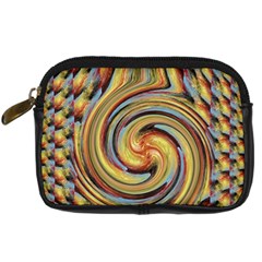 Gold Blue And Red Swirl Pattern Digital Camera Cases by digitaldivadesigns