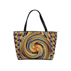 Gold Blue And Red Swirl Pattern Shoulder Handbags by digitaldivadesigns