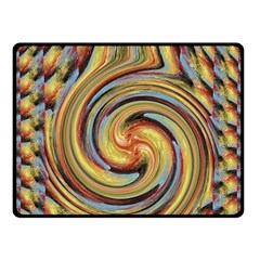 Gold Blue And Red Swirl Pattern Fleece Blanket (small) by digitaldivadesigns