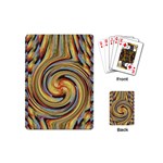 Gold Blue and Red Swirl Pattern Playing Cards (Mini)  Back