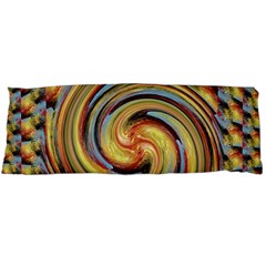 Gold Blue And Red Swirl Pattern Body Pillow Case (dakimakura) by digitaldivadesigns