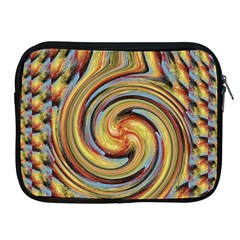 Gold Blue And Red Swirl Pattern Apple Ipad 2/3/4 Zipper Cases by digitaldivadesigns