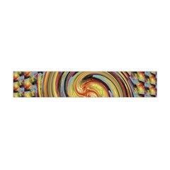 Gold Blue And Red Swirl Pattern Flano Scarf (mini)