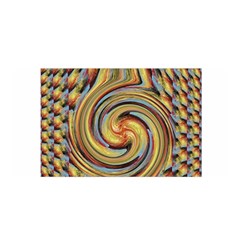 Gold Blue And Red Swirl Pattern Satin Wrap by digitaldivadesigns