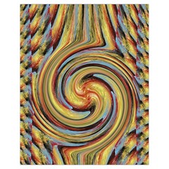 Gold Blue And Red Swirl Pattern Drawstring Bag (small) by digitaldivadesigns