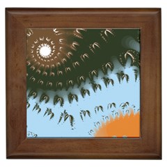 Sun-ray Swirl Design Framed Tiles by digitaldivadesigns