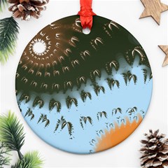 Sun-ray Swirl Design Ornament (round) 