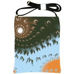 Sun-ray Swirl Design Shoulder Sling Bags by digitaldivadesigns