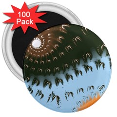 Sun-ray Swirl Design 3  Magnets (100 Pack)