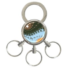 Sun-ray Swirl Design 3-ring Key Chains