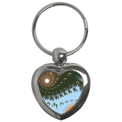 Sun-ray Swirl Design Key Chains (heart)  by digitaldivadesigns