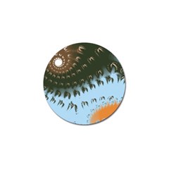 Sun-ray Swirl Design Golf Ball Marker by digitaldivadesigns