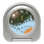 Sun-Ray Swirl Design Travel Alarm Clocks Front