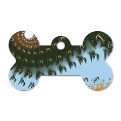 Sun-ray Swirl Design Dog Tag Bone (two Sides)