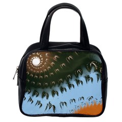 Sun-ray Swirl Design Classic Handbags (one Side) by digitaldivadesigns