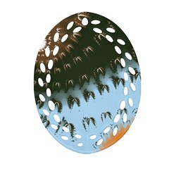 Sun-ray Swirl Design Ornament (oval Filigree) 