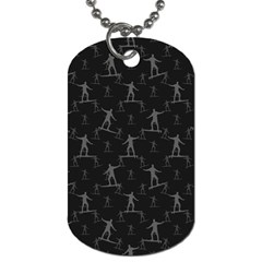 Surfing Motif Pattern Dog Tag (two Sides) by dflcprints