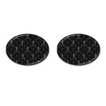 Surfing Motif Pattern Cufflinks (Oval) Front(Pair)