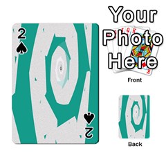 Aqua Blue And White Swirl Design Playing Cards 54 Designs  by digitaldivadesigns