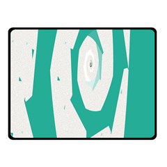 Aqua Blue And White Swirl Design Fleece Blanket (small) by digitaldivadesigns