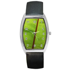 Ensete Leaf Barrel Style Metal Watch by picsaspassion