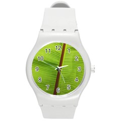 Ensete Leaf Round Plastic Sport Watch (m) by picsaspassion