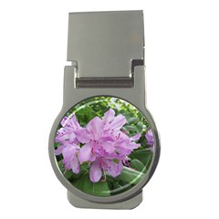 Purple Rhododendron Flower Money Clips (round)  by picsaspassion