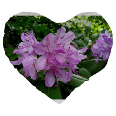 Purple Rhododendron Flower Large 19  Premium Heart Shape Cushions by picsaspassion