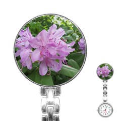 Purple Rhododendron Flower Stainless Steel Nurses Watch by picsaspassion