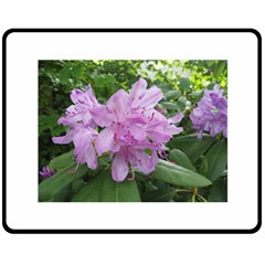 Purple Rhododendron Flower Double Sided Fleece Blanket (medium)  by picsaspassion