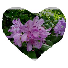 Purple Rhododendron Flower Large 19  Premium Flano Heart Shape Cushions by picsaspassion