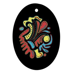 Colorful Abstract Spot Ornament (oval)  by Valentinaart