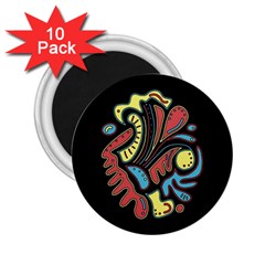 Colorful abstract spot 2.25  Magnets (10 pack) 