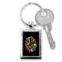 Colorful abstract spot Key Chains (Rectangle) 