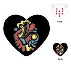 Colorful abstract spot Playing Cards (Heart) 