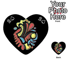 Colorful abstract spot Playing Cards 54 (Heart) 