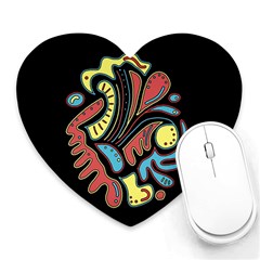 Colorful Abstract Spot Heart Mousepads by Valentinaart