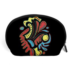 Colorful abstract spot Accessory Pouches (Large) 