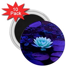 Lotus Flower Magical Colors Purple Blue Turquoise 2 25  Magnets (10 Pack)  by yoursparklingshop