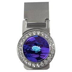 Lotus Flower Magical Colors Purple Blue Turquoise Money Clips (cz)  by yoursparklingshop