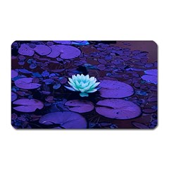 Lotus Flower Magical Colors Purple Blue Turquoise Magnet (Rectangular)