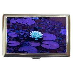 Lotus Flower Magical Colors Purple Blue Turquoise Cigarette Money Cases by yoursparklingshop