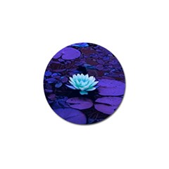 Lotus Flower Magical Colors Purple Blue Turquoise Golf Ball Marker (4 Pack) by yoursparklingshop