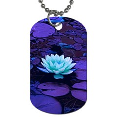 Lotus Flower Magical Colors Purple Blue Turquoise Dog Tag (two Sides) by yoursparklingshop