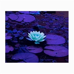 Lotus Flower Magical Colors Purple Blue Turquoise Small Glasses Cloth by yoursparklingshop