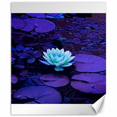 Lotus Flower Magical Colors Purple Blue Turquoise Canvas 8  X 10  by yoursparklingshop