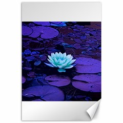 Lotus Flower Magical Colors Purple Blue Turquoise Canvas 24  X 36  by yoursparklingshop