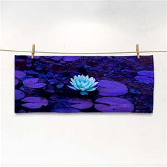 Lotus Flower Magical Colors Purple Blue Turquoise Hand Towel